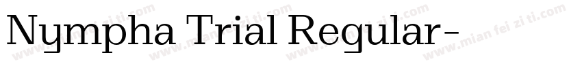 Nympha Trial Regular字体转换